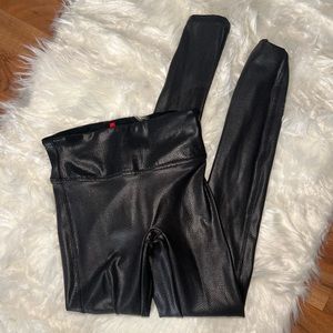SPANX Faux Leather Snake Leggings